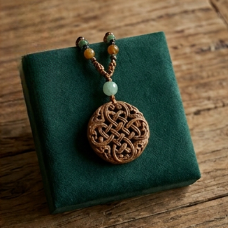 Carved Agarwood Pendant