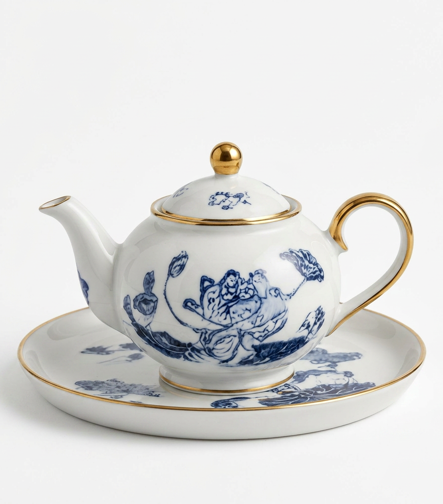 LOTUS PATTERN SET WITHTRAY