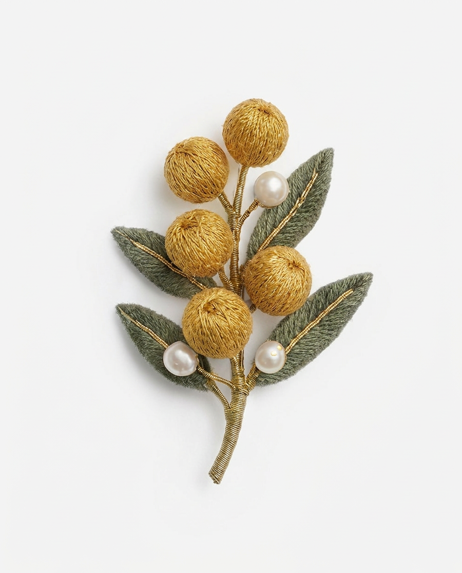 Golden Wattle Brooch