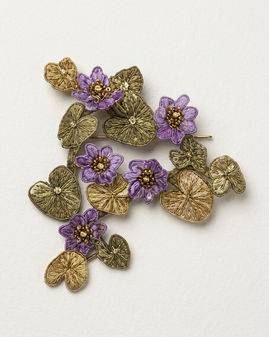 Giverny Waterlily Brooch